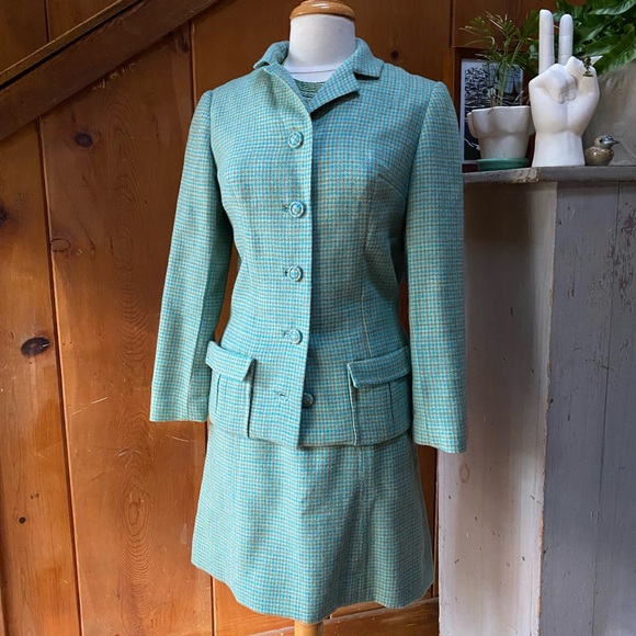 Vintage Handmade Plaid Skirt Suit - Picture 4 of 6